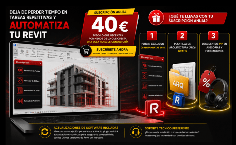 Suscripción Anual BIMdesign + Pack Herramientas Revit Gratis